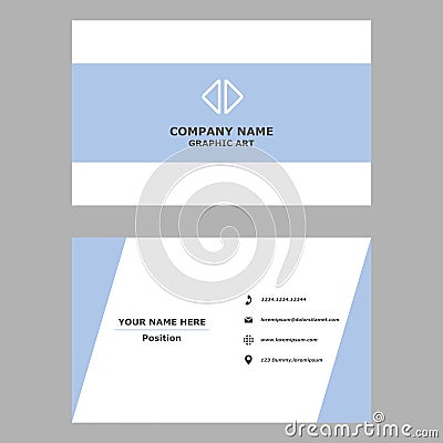 Modern business card.clean design template for professional,personal and company. Vector Illustration