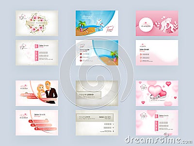 Modern Business Card Design for Event Planner, Travel Tour, Wedding Planner and Other Stock Photo