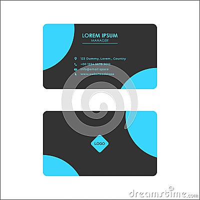 Modern business card with soft colour design Stock Photo