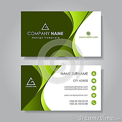 Modern business card template flat design. Vector illustration. Vector Illustration