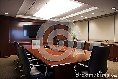 modern business conference Cool Tone GenerativeAI Stock Photo