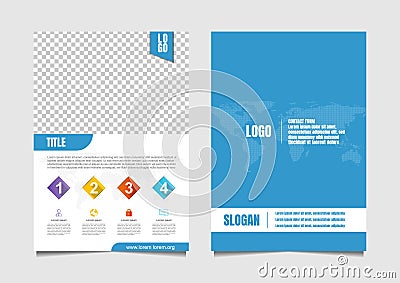 Modern Business flyer template vector some Elements of this image furnished by NASA Vector Illustration