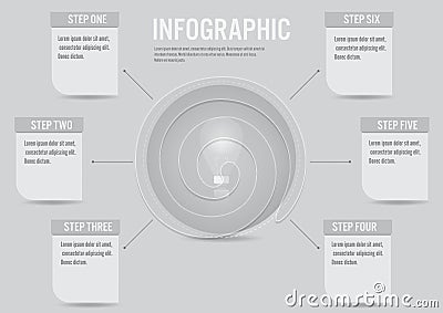 Modern business infographic element, Timeline option template wi Stock Photo