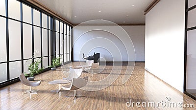 Modern Business Office Space, Lobby Stock Photo