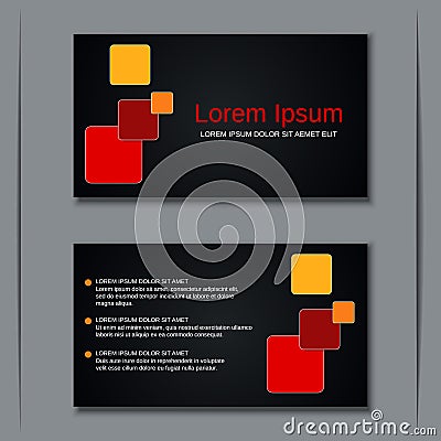 Modern business visiting card vector template Vector Illustration