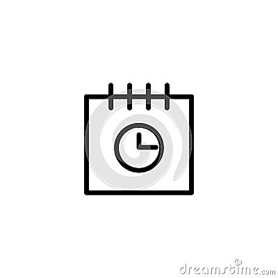 Modern calendar line icon Vector Illustration