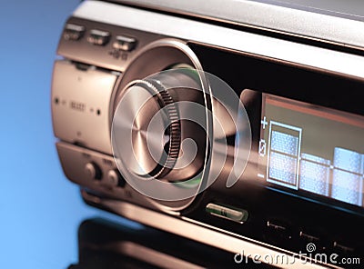 Modern Car Audio System. Shallow Dof Stock Photo