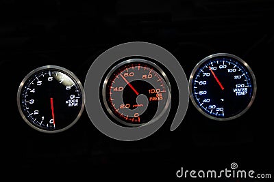 Modern car instrument dashboard panel Stock Photo