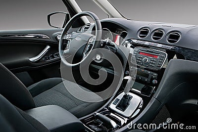 Modern car interior Stock Photo