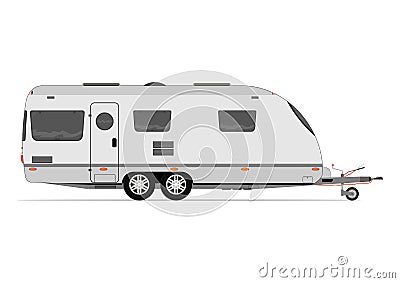 Modern caravan Vector Illustration