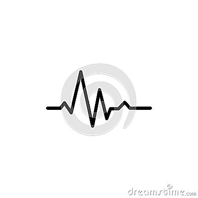 Modern cardiogram line icon. Vector Illustration