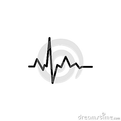 Modern cardiogram line icon. Vector Illustration