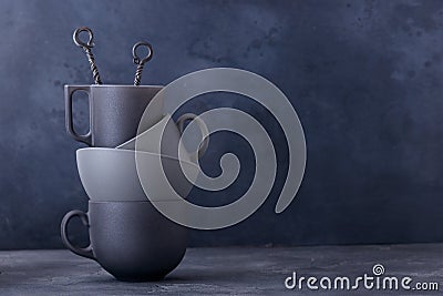 Modern ceramic kitchenware Stock Photo