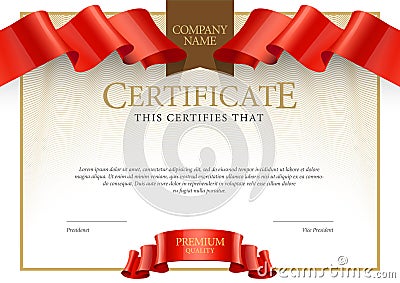Modern Certificate. Template diplomas, currency. Vector Illustration
