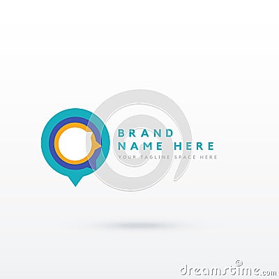 Modern chat style logo concept design Vector Illustration