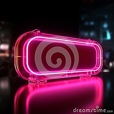 Modern chat symbol A bold pink neon element for attention Stock Photo