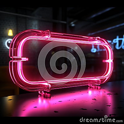 Modern chat symbol A bold pink neon element for attention Stock Photo