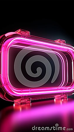 Modern chat symbol A bold pink neon element for attention Stock Photo