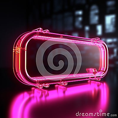 Modern chat symbol A bold pink neon element for attention Stock Photo