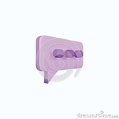 Modern chat symbol 3D icon vector design template Vector Illustration