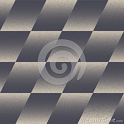 Modern Chequered Incline Structure Seamless Pattern Vector Dotwork Background Vector Illustration