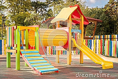 Modern children playground. Stock Photo