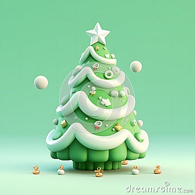 Modern Christmas 3D icon design Stock Photo
