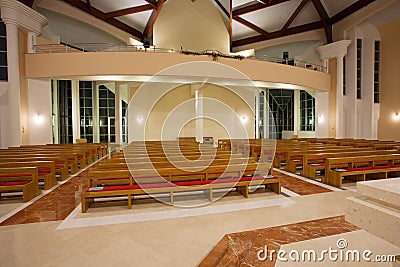 Modern church interior Stock Photo