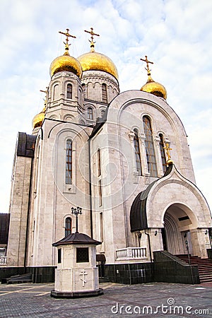 The modern church in Khanty-Mansiysk Stock Photo