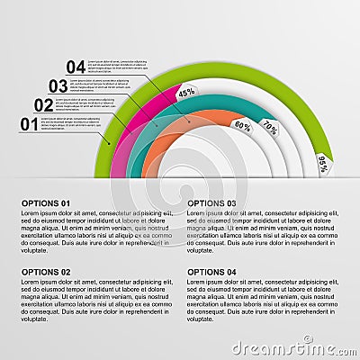 Modern circle infographic. Design elements Vector Illustration