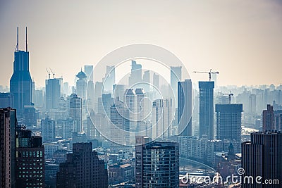 Modern city buildings in the afternoon Stock Photo