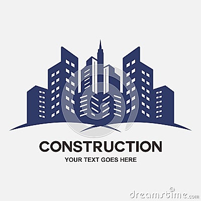 Modern city Buildings construction Vector Illustration