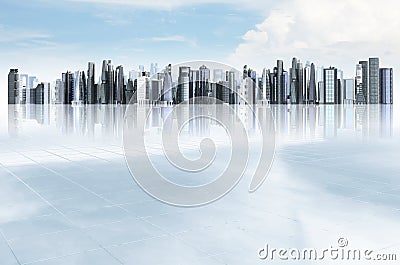 Modern City Illustration Stock Photo