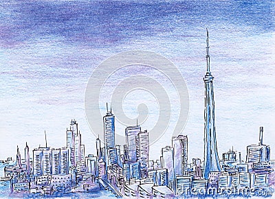 Modern city skyline Stock Photo
