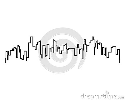 Modern City skyline . city silhouette. vector illustration Vector Illustration