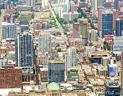 Modern city top view. Stock Photo