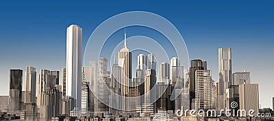 Modern cityscape in daylight. Close up view. Stock Photo