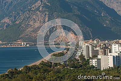 Modern cityscape and nature of beautiful Antalya, Turkey Stock Photo