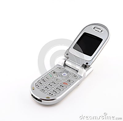 Modern clamshell cell phone Stock Photo