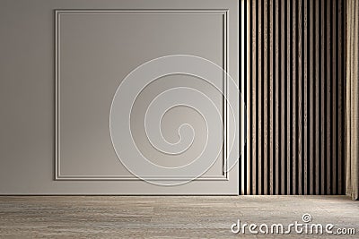 Modern classic empty interior blank wall. Cartoon Illustration