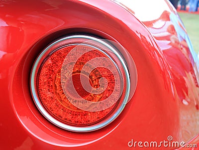 Modern classic italian sports car rear tail lamp Stock Photo