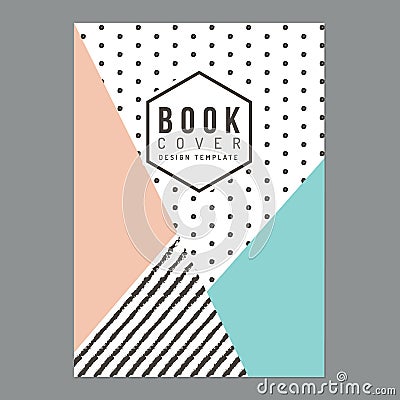 Modern clean book cover, Poster, Flyer, Brochure, Company profile, Annual report design layout template in A4 size. Vector Illustration