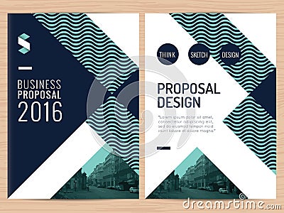 Modern clean business proposal, annual report, brochure, flyer, leaflet, corporate presentation design template. Vector Illustration