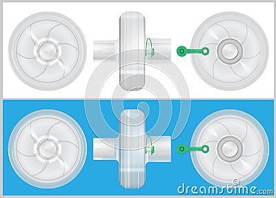 Modern clear-guard breathing filter. Vector illustration Vector Illustration