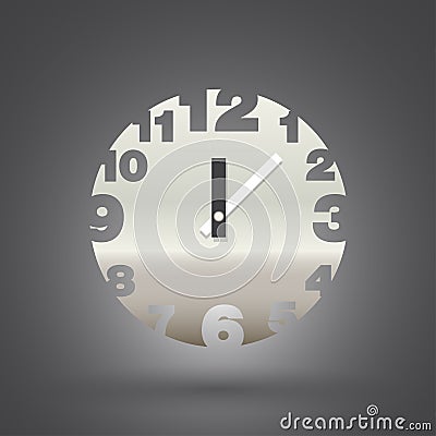 Modern clock Vector Illustration