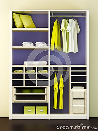 Modern closet 3d rendering Stock Photo