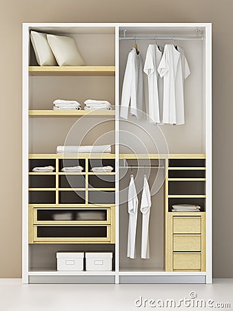 Modern closet 3d rendering Stock Photo
