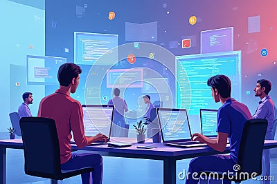 Modern Cloud-Based Software Development Platform Stock Photo