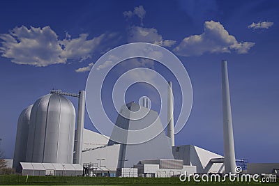 Modern coal powerplant Stock Photo