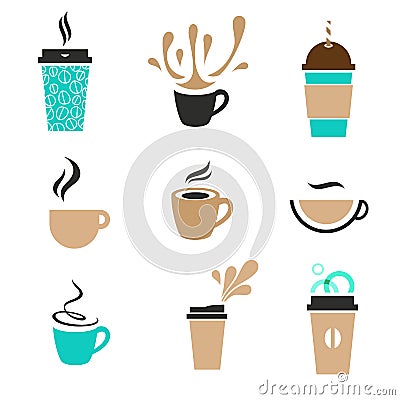 modern coffee set Stock Photo